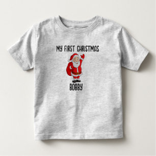 T-SHIRT POUR LES TOUS PETITS MON PREMIER NOËL SANTA CLAUS AJOUTER LE NOM T-SHIR