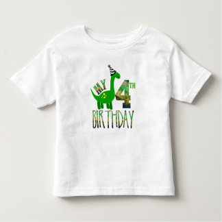 T-shirt Pour Les Tous Petits Mon quatrième anniversaire Dinosaur Party