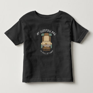 T-shirt Pour Les Tous Petits Mon Sac de Couchage Est Plein de Sable Camping Dés