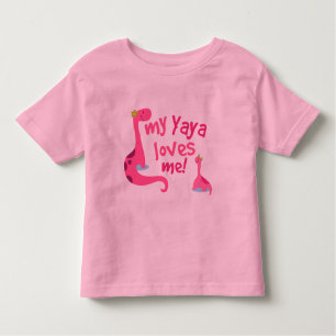 T-shirt Pour Les Tous Petits Mon Yaya m'aime dinosaure