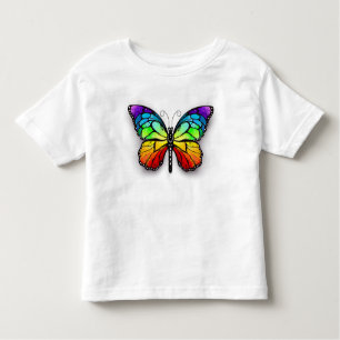 T-shirt Pour Les Tous Petits Monarque papillon arc-en-ciel