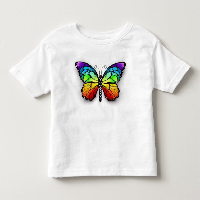 T-shirt Pour Les Tous Petits Monarque papillon arc-en-ciel (Devant)