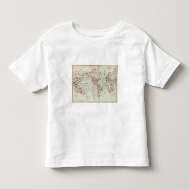 T-shirt Pour Les Tous Petits Monde, la projection de Mercator (Devant)
