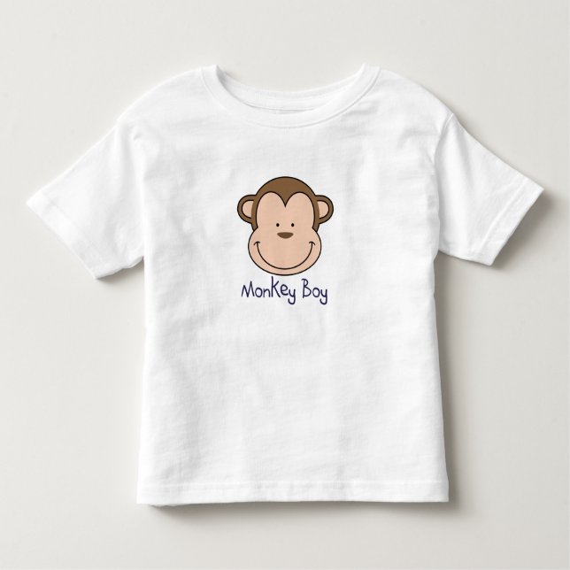 T-shirt Pour Les Tous Petits Monkey Boy T - Ajoutez un nom ! (Devant)