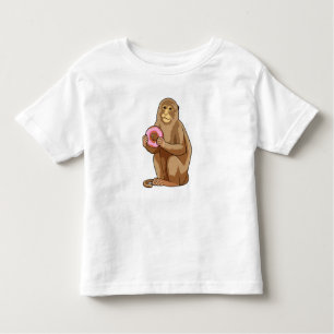 T-shirt Pour Les Tous Petits Monkey with Donut
