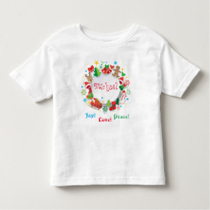 T-shirt Pour Les Tous Petits Monogramme 20XX Bonjour Vacances hivernales Symbol