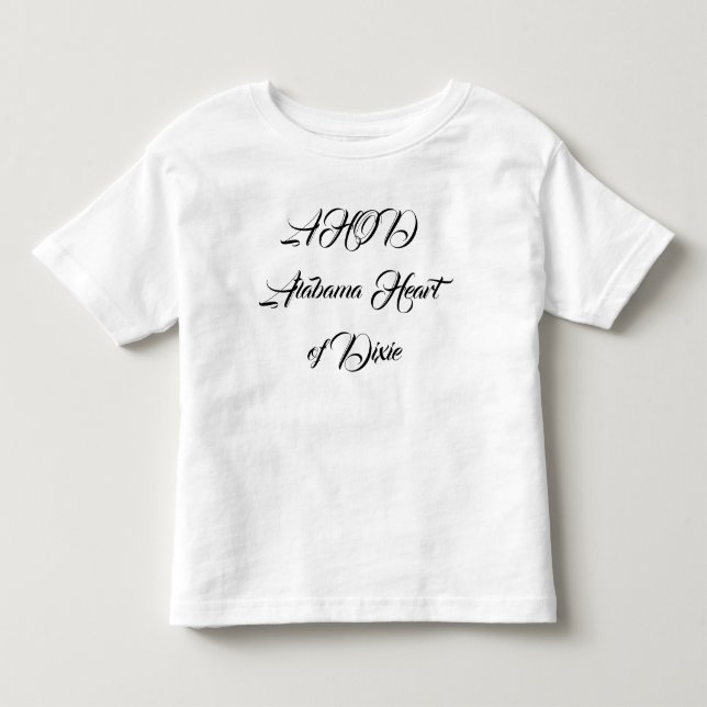 T-shirt Pour Les Tous Petits Monogramme Alabama Cœur de Dixie (Devant)