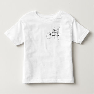 T-shirt Pour Les Tous Petits Monogramme Porte-anneau Mariage T—Chemise