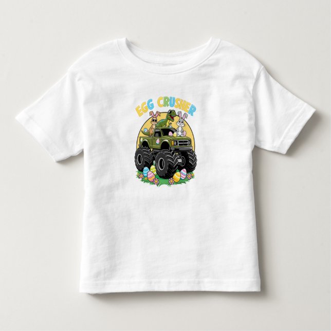 T-shirt Pour Les Tous Petits Monster Dino Truck Easter Adventure (Devant)