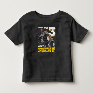 T-shirt Pour Les Tous Petits Monster Truck 3e anniversaire