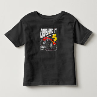 T-shirt Pour Les Tous Petits Monster Truck 5e anniversaire