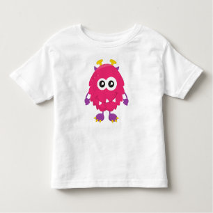 T-shirt Pour Les Tous Petits Monstre mignon, Monstre Rose, Cornes, Monstre Drôl