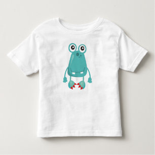 T-shirt Pour Les Tous Petits Monstre, Monstre Bleu, Monstre Amusant, Silencieux