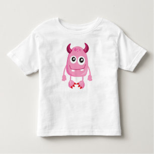 T-shirt Pour Les Tous Petits Monstre, Monstre Rose, Monstre Amusant, Cornes