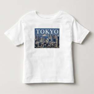 T-shirt Pour Les Tous Petits Mont Fuji Skyline du quartier de Shinjuku Tokyo