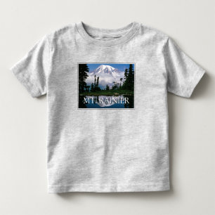 T-shirt Pour Les Tous Petits Mont Rainier Reflet dans un étang de montagne