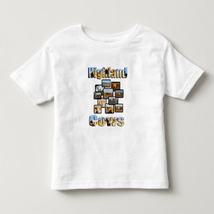 T-shirt Pour Les Tous Petits Montage Et Logo Des Vaches Highland,