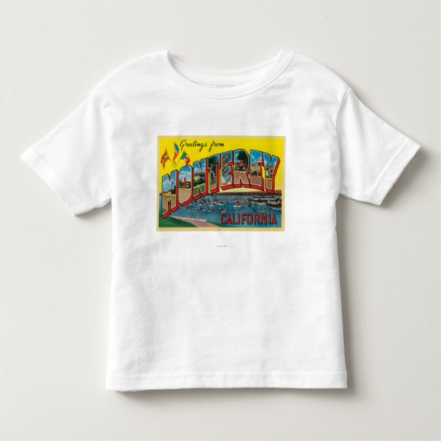 T-shirt Pour Les Tous Petits Monterey, la Californie - grandes scènes de lettre (Devant)