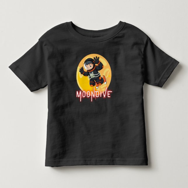 T-SHIRT POUR LES TOUS PETITS MOONDIVE - ASTRONAUT ESPACE (Devant)