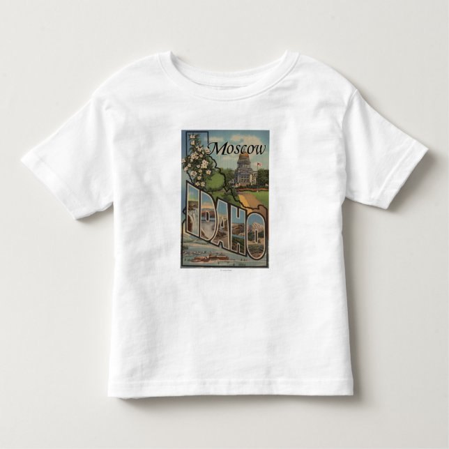 T-shirt Pour Les Tous Petits Moscou, lettre ScenesMoscow, identification (Devant)