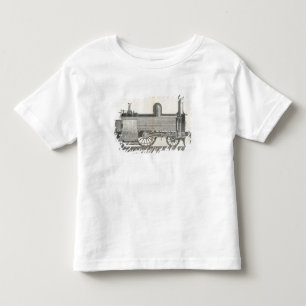 T-shirt Pour Les Tous Petits Moteur locomotif, gravé par J.W. Lowry