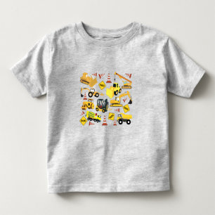 T-shirt Pour Les Tous Petits Motif de camions de construction