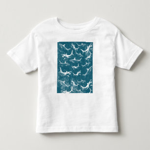 T-shirt Pour Les Tous Petits Motif de requin bleu en détresse