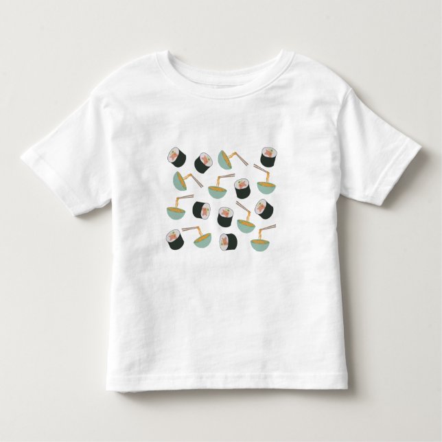 T-shirt Pour Les Tous Petits Motif de sushis et nouilles (Devant)