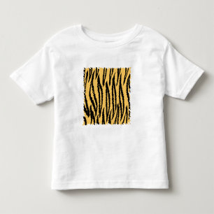 T-shirt Pour Les Tous Petits Motif d'impression de tigre. Orange et noir