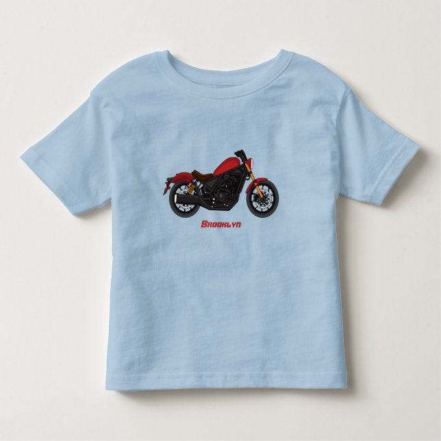 T-shirt Pour Les Tous Petits moto de style croiseur cool (Devant)