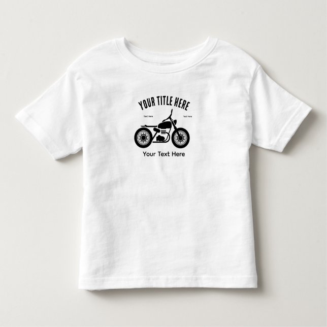 T-shirt Pour Les Tous Petits Motorcycle Ride Speed and Freedom Design (Devant)
