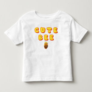 T-shirt Pour Les Tous Petits Mots Amusants 'Jolie Abeille' en Style Gras