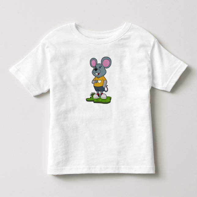 T-shirt Pour Les Tous Petits Mouse with Coffee cup (Devant)