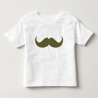 T-shirt Pour Les Tous Petits Moustache Hipster Vert Toddler Tee