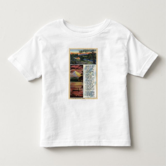 T-shirt Pour Les Tous Petits Mt. Capot de vue perdue de lac (Devant)
