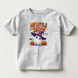 T-shirt Pour Les Tous Petits My Little Boo Cute Halloween Ghost in Witch Hat