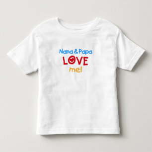 T-shirt Pour Les Tous Petits Nana et le papa m'aiment