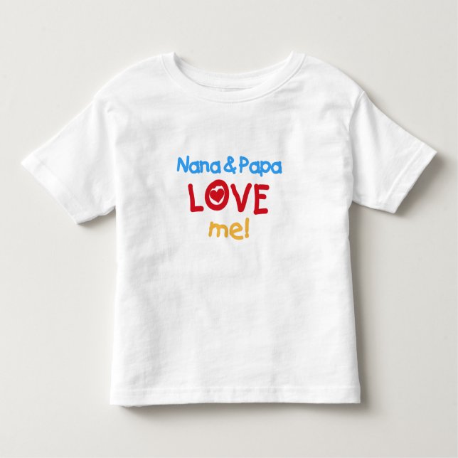 T-shirt Pour Les Tous Petits Nana et Papa m'aiment (Devant)