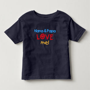 T-shirt Pour Les Tous Petits Nana et Papa m'aiment