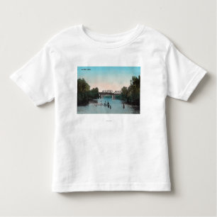 T-shirt Pour Les Tous Petits Natation et canotage dans le lac winters