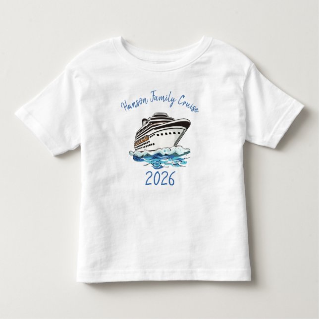 T-shirt Pour Les Tous Petits Navire de croisière personnalisé (Devant)