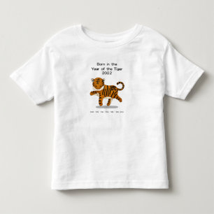 T-shirt Pour Les Tous Petits Né dans l'année du Tigre 2022 Zodiac chinois