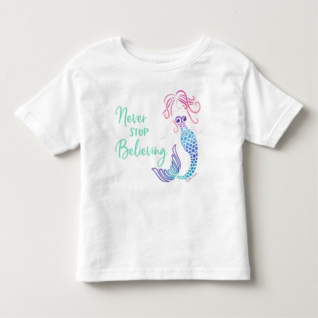T-shirt Pour Les Tous Petits Ne jamais cesser de croire (Devant)