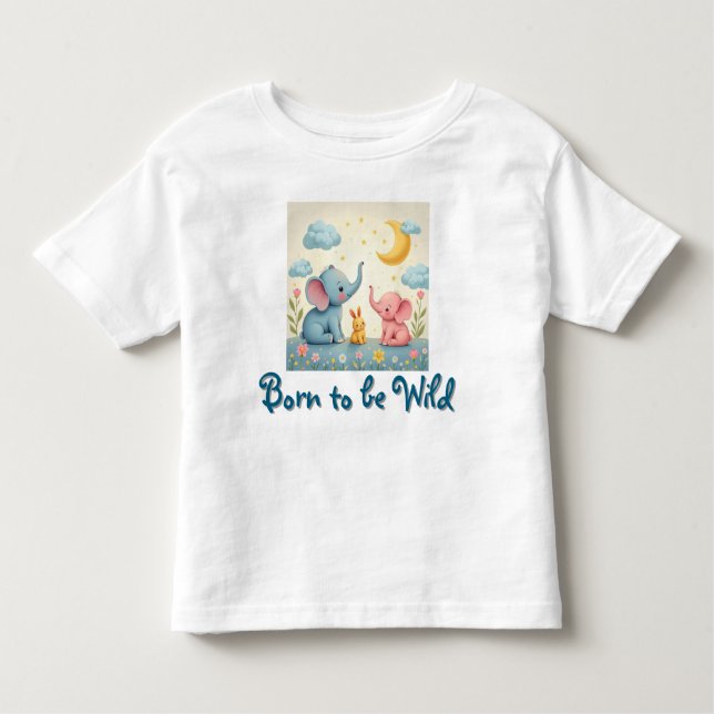 T-shirt Pour Les Tous Petits Né pour être sauvage (Devant)