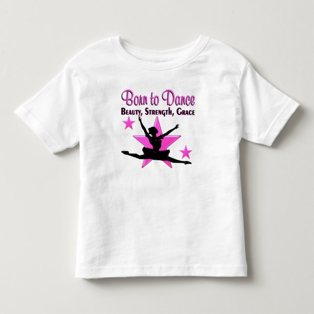 T-SHIRT POUR LES TOUS PETITS NÉE À LA DANSE (Devant)
