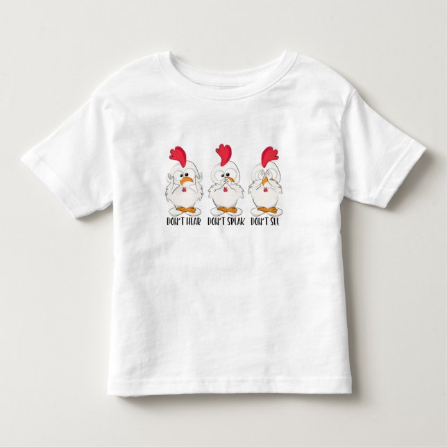 T-shirt Pour Les Tous Petits  N'entendez pas, ne parlez pas, ne voyez pas (Devant)