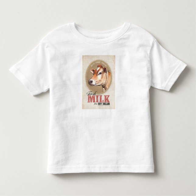T-shirt Pour Les Tous Petits "New England Fresh Milk" (Devant)