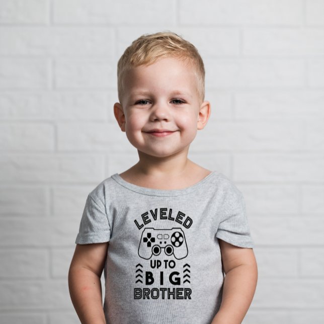 T-shirt Pour Les Tous Petits Niveau Supérieur à Grand Frère (Leveled Up To Big Brother Shirt)