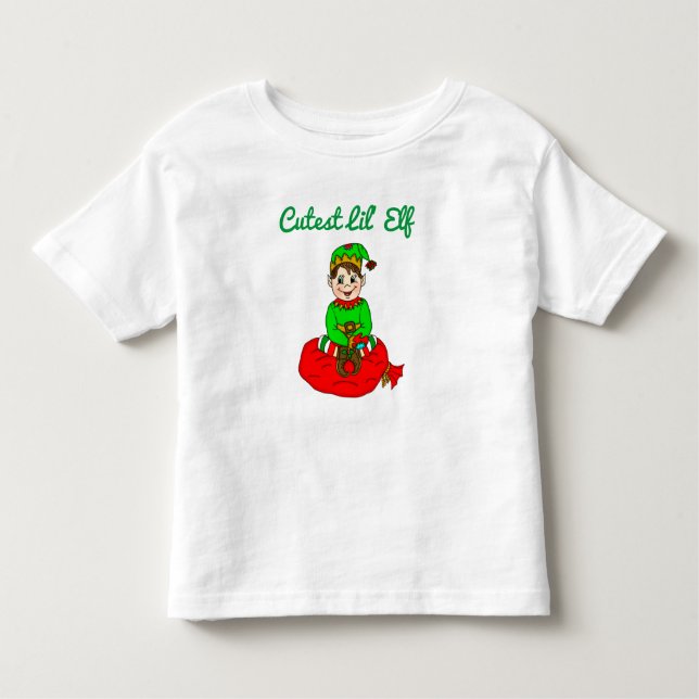 T-shirt Pour Les Tous Petits Noël à l'elfe de Lil (Devant)