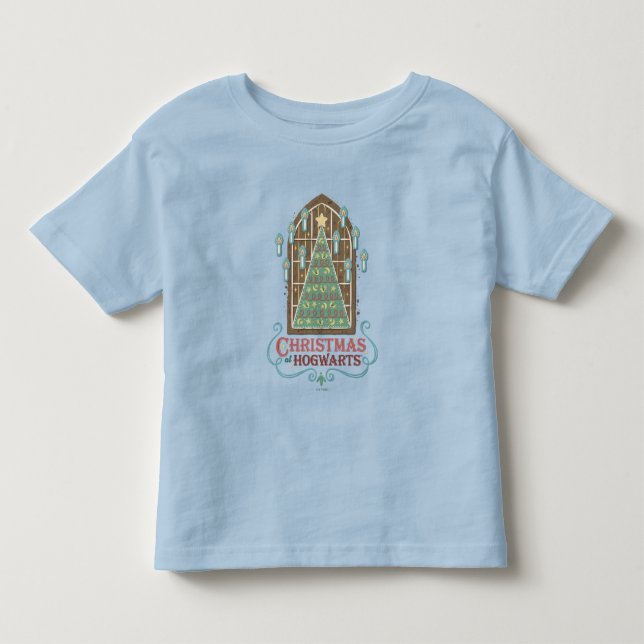 T-shirt Pour Les Tous Petits Noël au Graphisme de Biscuit HOGWARTS™ (Devant)